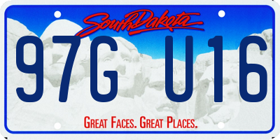 SD license plate 97GU16