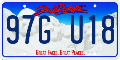 SD license plate 97GU18