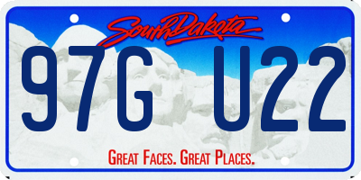 SD license plate 97GU22