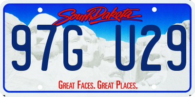 SD license plate 97GU29