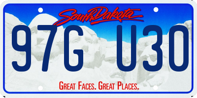 SD license plate 97GU30