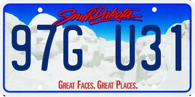 SD license plate 97GU31
