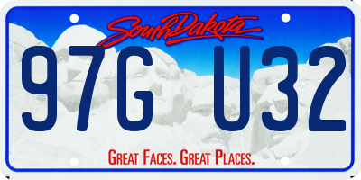 SD license plate 97GU32