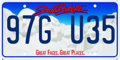 SD license plate 97GU35