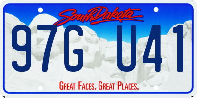 SD license plate 97GU41