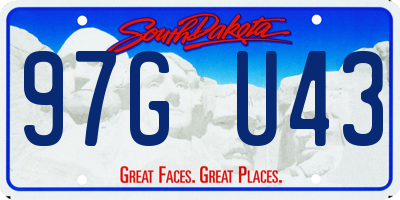 SD license plate 97GU43