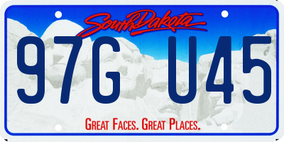 SD license plate 97GU45