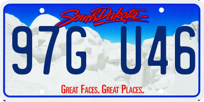 SD license plate 97GU46