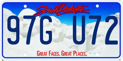SD license plate 97GU72