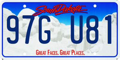 SD license plate 97GU81