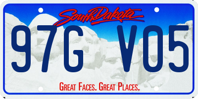 SD license plate 97GV05