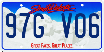 SD license plate 97GV06