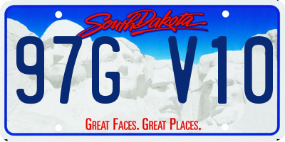 SD license plate 97GV10