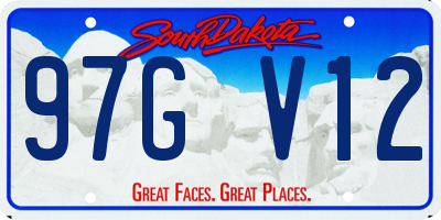 SD license plate 97GV12