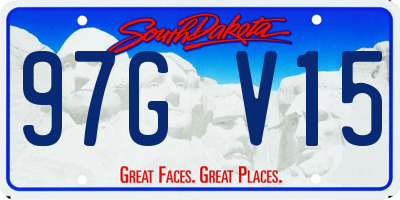 SD license plate 97GV15