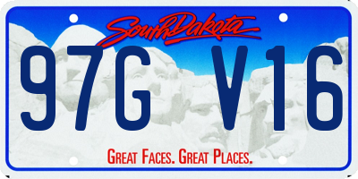 SD license plate 97GV16