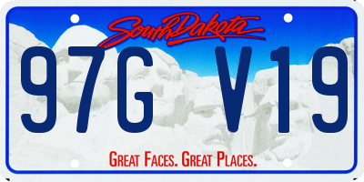SD license plate 97GV19