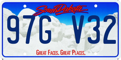 SD license plate 97GV32