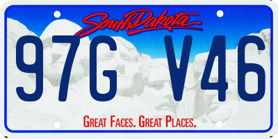 SD license plate 97GV46