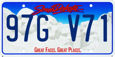 SD license plate 97GV71