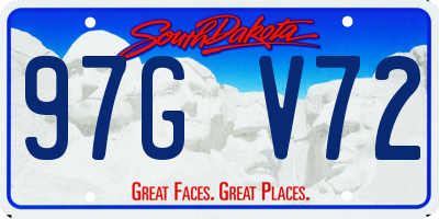 SD license plate 97GV72