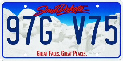 SD license plate 97GV75