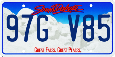 SD license plate 97GV85