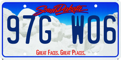SD license plate 97GW06