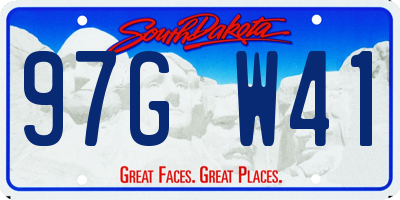 SD license plate 97GW41