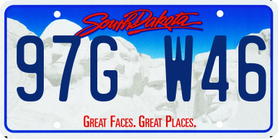 SD license plate 97GW46