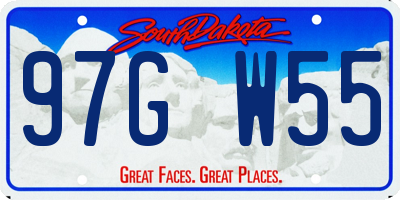 SD license plate 97GW55