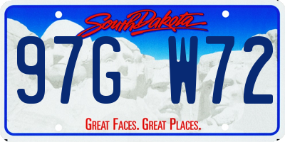 SD license plate 97GW72