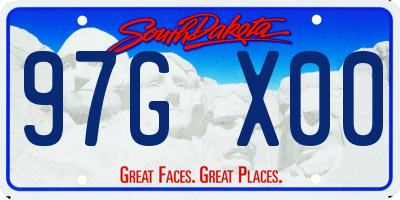 SD license plate 97GX00