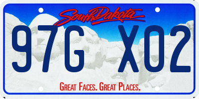 SD license plate 97GX02
