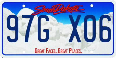 SD license plate 97GX06