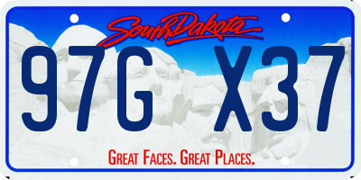 SD license plate 97GX37