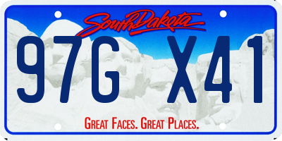 SD license plate 97GX41
