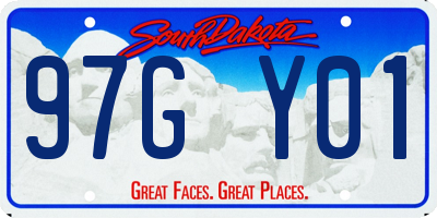 SD license plate 97GY01