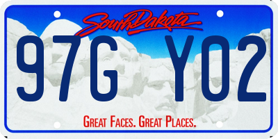 SD license plate 97GY02