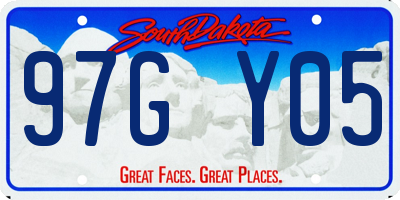 SD license plate 97GY05