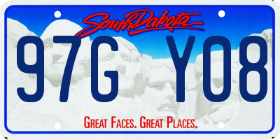 SD license plate 97GY08