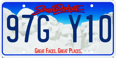 SD license plate 97GY10