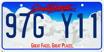SD license plate 97GY11