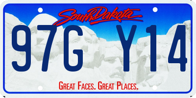 SD license plate 97GY14