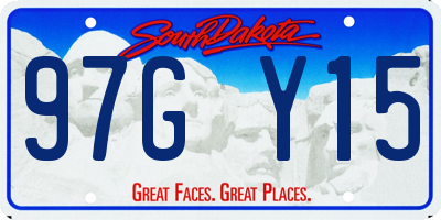 SD license plate 97GY15