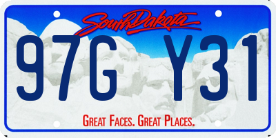 SD license plate 97GY31