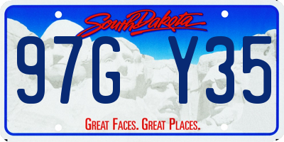 SD license plate 97GY35