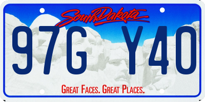 SD license plate 97GY40