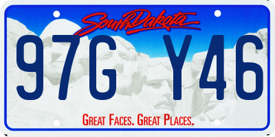 SD license plate 97GY46