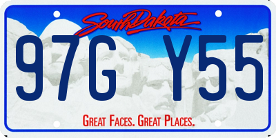 SD license plate 97GY55